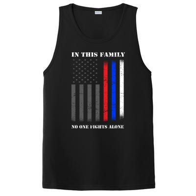 In This Family No One Fights Alone Hero Flag PosiCharge Competitor Tank