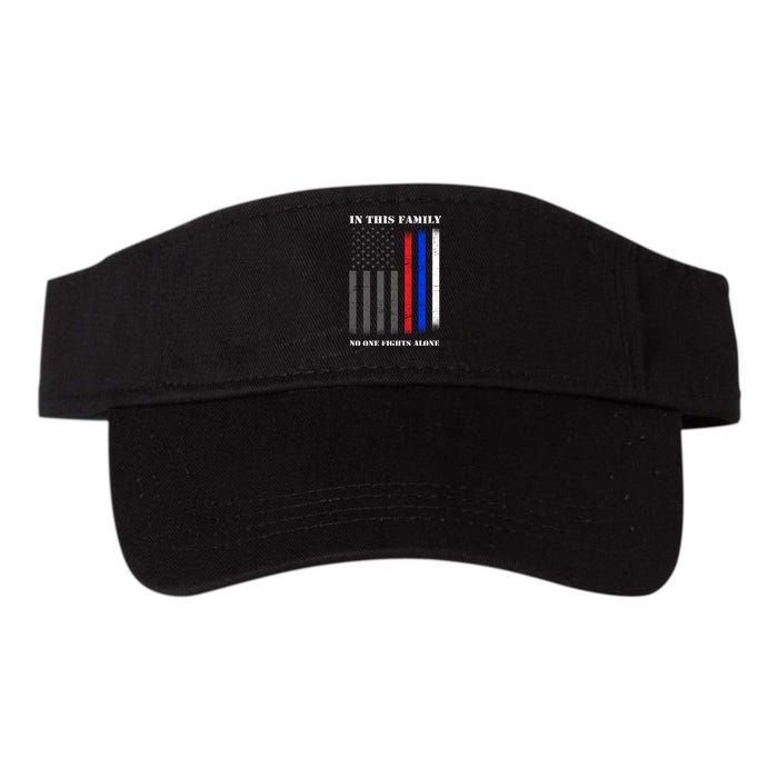 In This Family No One Fights Alone Hero Flag Valucap Bio-Washed Visor