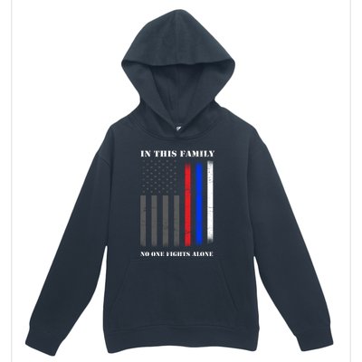 In This Family No One Fights Alone Hero Flag Urban Pullover Hoodie