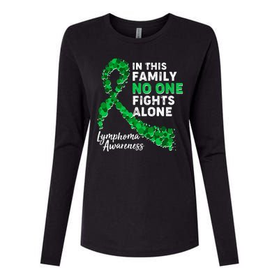 In This Family No One Fights Alone Lymphoma Awareness Womens Cotton Relaxed Long Sleeve T-Shirt