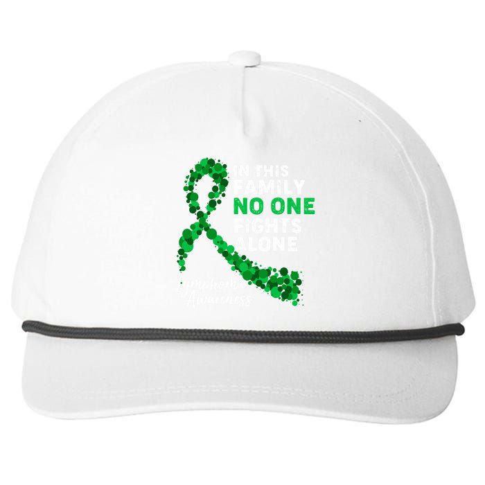 In This Family No One Fights Alone Lymphoma Awareness Snapback Five-Panel Rope Hat