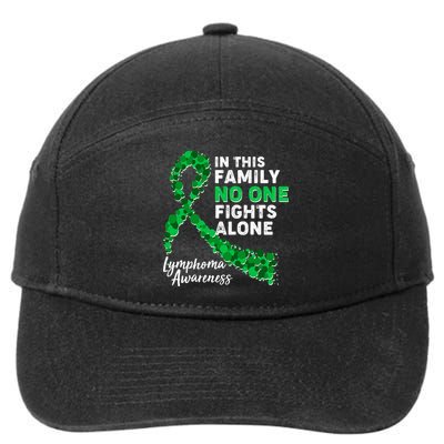 In This Family No One Fights Alone Lymphoma Awareness 7-Panel Snapback Hat