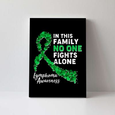 In This Family No One Fights Alone Lymphoma Awareness Canvas