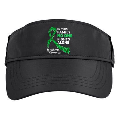 In This Family No One Fights Alone Lymphoma Awareness Adult Drive Performance Visor