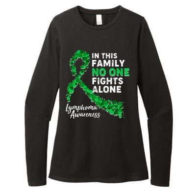 In This Family No One Fights Alone Lymphoma Awareness Womens CVC Long Sleeve Shirt