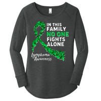 In This Family No One Fights Alone Lymphoma Awareness Women's Perfect Tri Tunic Long Sleeve Shirt