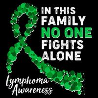 In This Family No One Fights Alone Lymphoma Awareness 16 in Basic Backpack