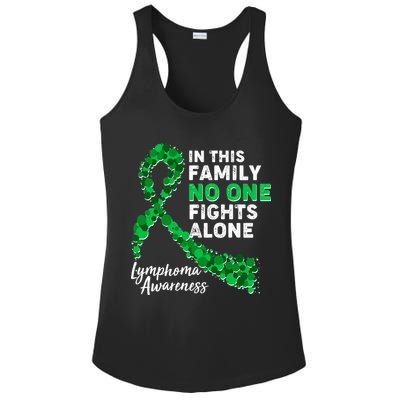In This Family No One Fights Alone Lymphoma Awareness Ladies PosiCharge Competitor Racerback Tank