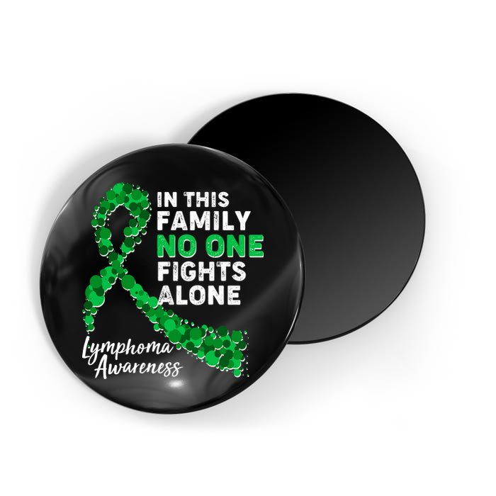 In This Family No One Fights Alone Lymphoma Awareness Magnet