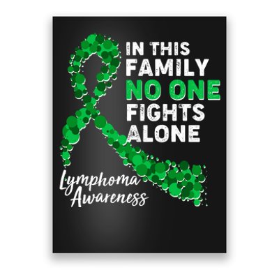 In This Family No One Fights Alone Lymphoma Awareness Poster