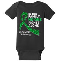 In This Family No One Fights Alone Lymphoma Awareness Baby Bodysuit