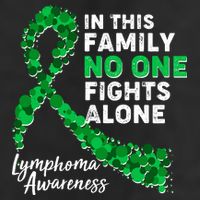 In This Family No One Fights Alone Lymphoma Awareness Golf Towel