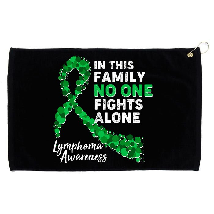 In This Family No One Fights Alone Lymphoma Awareness Grommeted Golf Towel