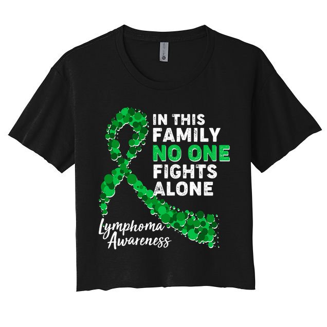 In This Family No One Fights Alone Lymphoma Awareness Crop Top