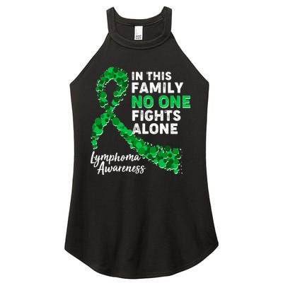 In This Family No One Fights Alone Lymphoma Awareness Women's Perfect Tri Rocker Tank