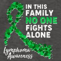 In This Family No One Fights Alone Lymphoma Awareness Vector Backpack