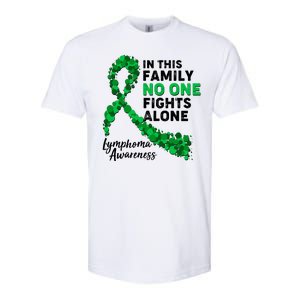 In This Family No One Fights Alone Lymphoma Awareness Softstyle® CVC T-Shirt