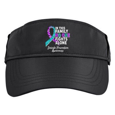 In This Family No One Fights Alone Suicide Prevention Awareness Adult Drive Performance Visor