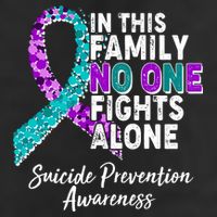 In This Family No One Fights Alone Suicide Prevention Awareness Adult Drive Performance Visor
