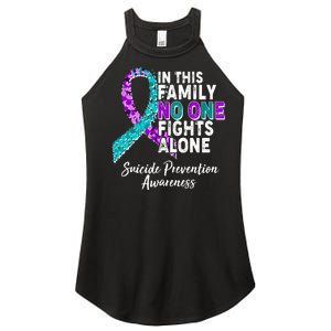 In This Family No One Fights Alone Suicide Prevention Awareness Women's Perfect Tri Rocker Tank