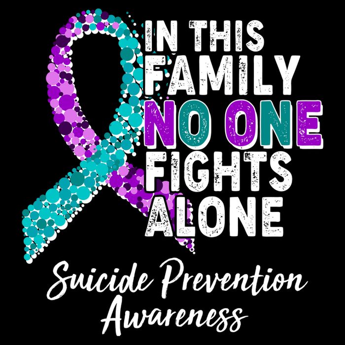 In This Family No One Fights Alone Suicide Prevention Awareness Kids T-Shirt