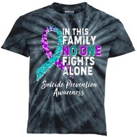 In This Family No One Fights Alone Suicide Prevention Awareness Kids Tie-Dye T-Shirt