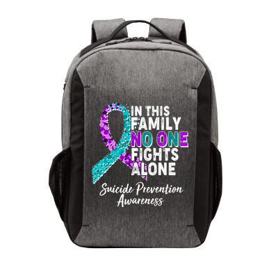 In This Family No One Fights Alone Suicide Prevention Awareness Vector Backpack