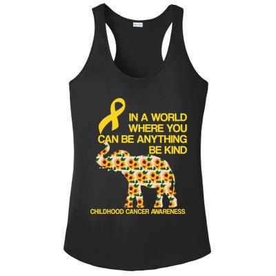 In World Where You Can Be Childhood Cancer Awareness Ladies PosiCharge Competitor Racerback Tank