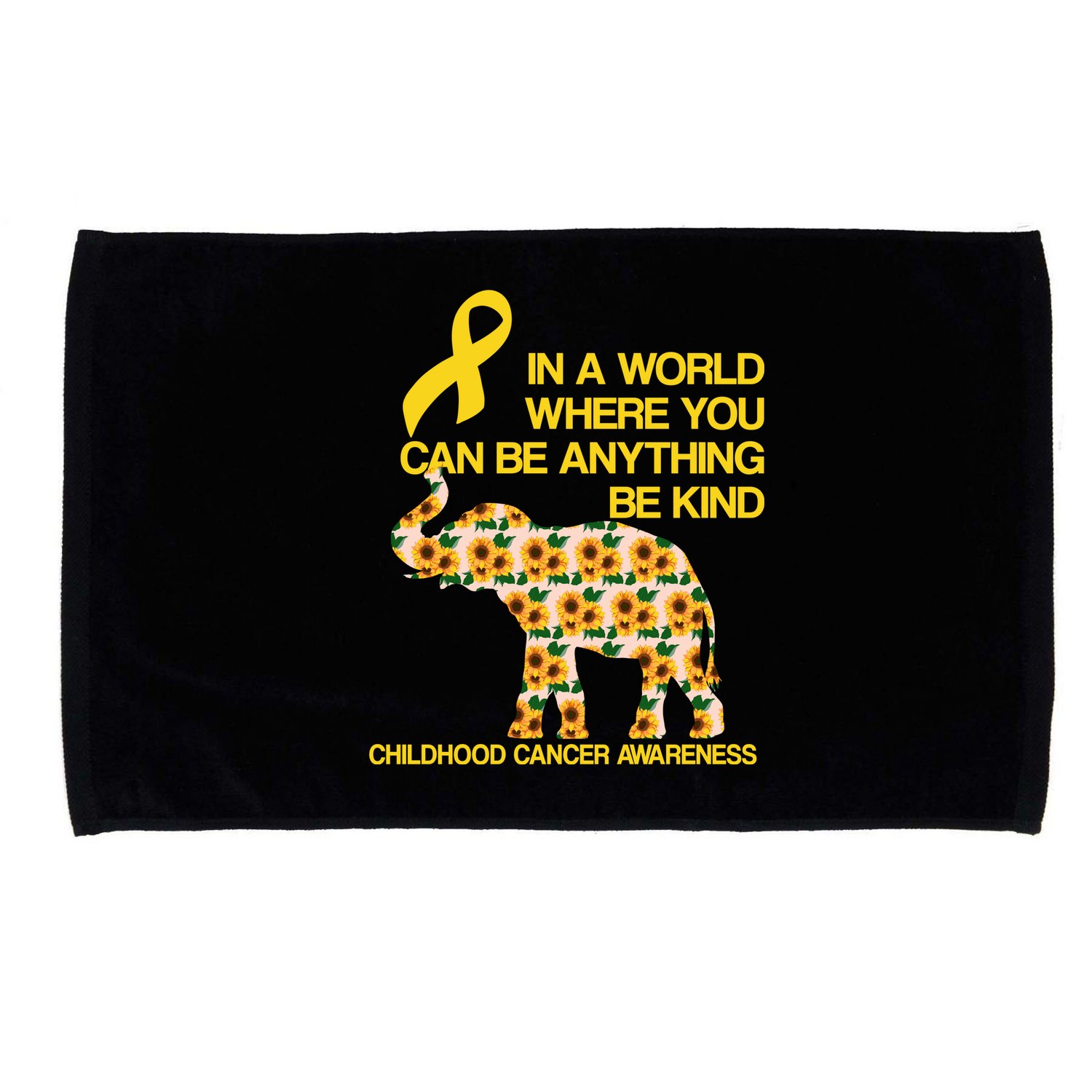 In World Where You Can Be Childhood Cancer Awareness Microfiber Hand Towel