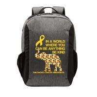 In World Where You Can Be Childhood Cancer Awareness Vector Backpack