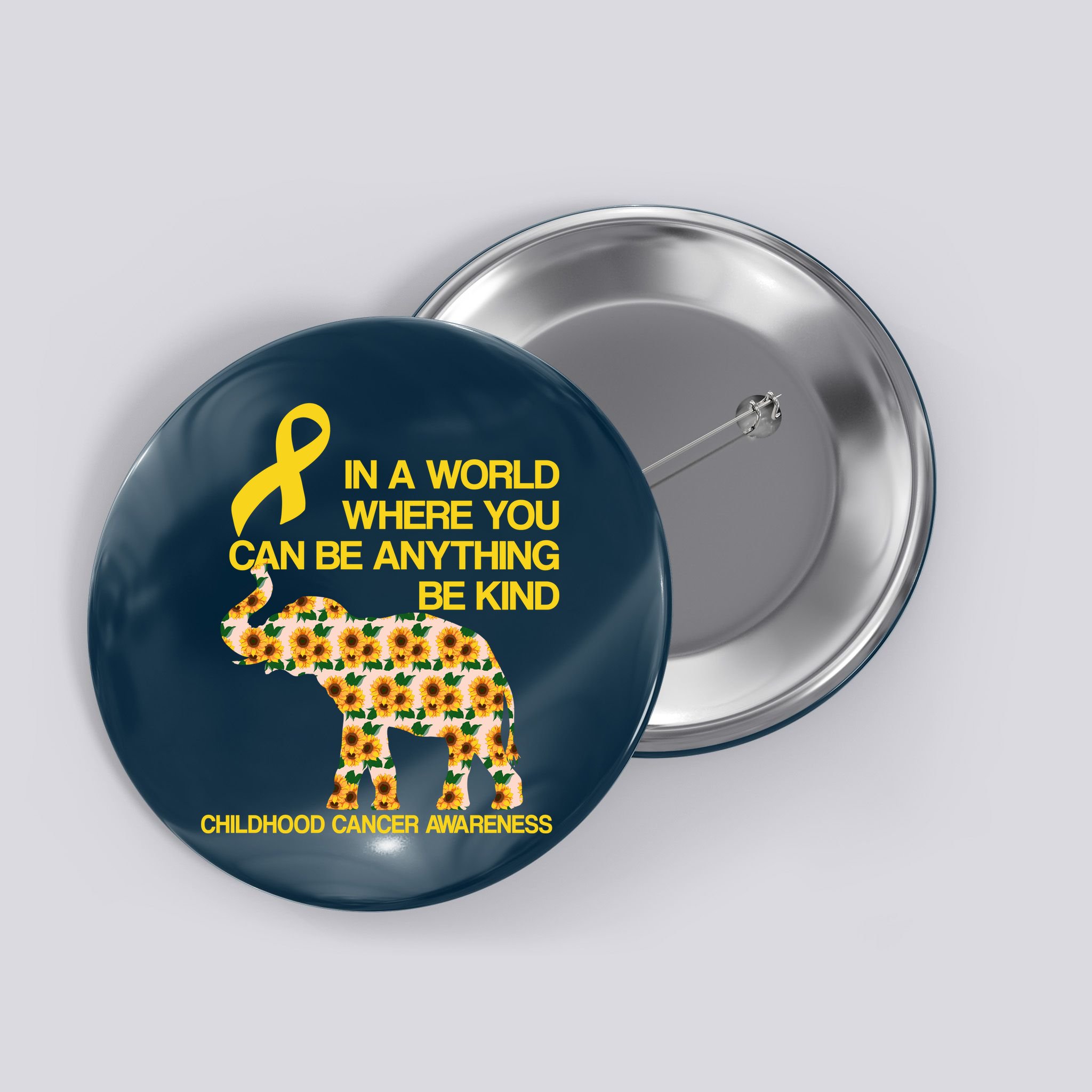 In World Where You Can Be Childhood Cancer Awareness Button