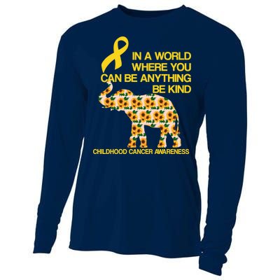 In World Where You Can Be Childhood Cancer Awareness Cooling Performance Long Sleeve Crew