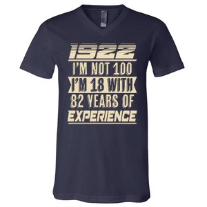 I'm Not 100 1922 Birthday V-Neck T-Shirt