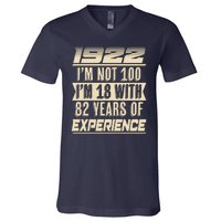 I'm Not 100 1922 Birthday V-Neck T-Shirt