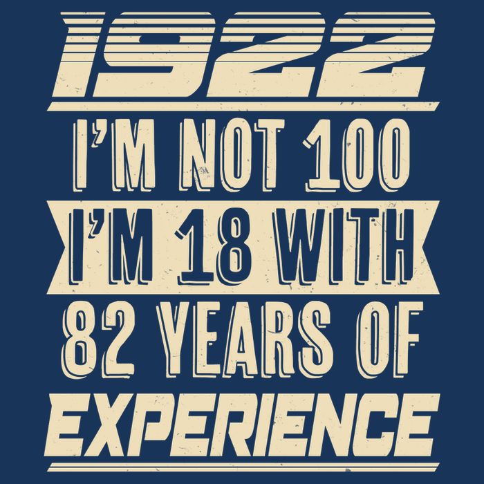 I'm Not 100 1922 Birthday Bag
