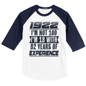 I'm Not 100 1922 Birthday Baseball Sleeve Shirt