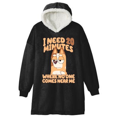 I Need 20 Minutes Where No One Comes Near Me Hooded Wearable Blanket