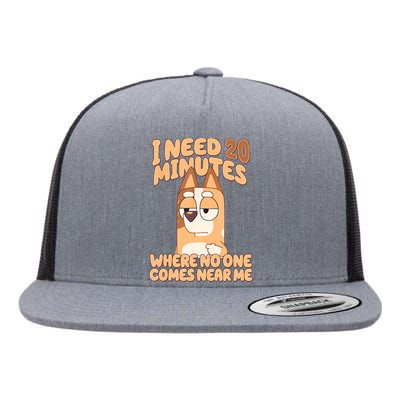 I Need 20 Minutes Where No One Comes Near Me Flat Bill Trucker Hat