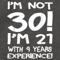 I'm not 30 I am 21 with 9 years experience 30th birthday Vector Backpack