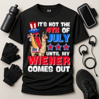 ItS Not 4th Of July Until My Wiener Comes Out Hotdog Llama Gift Performance Shirt
