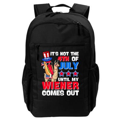 ItS Not 4th Of July Until My Wiener Comes Out Hotdog Llama Gift Backpack