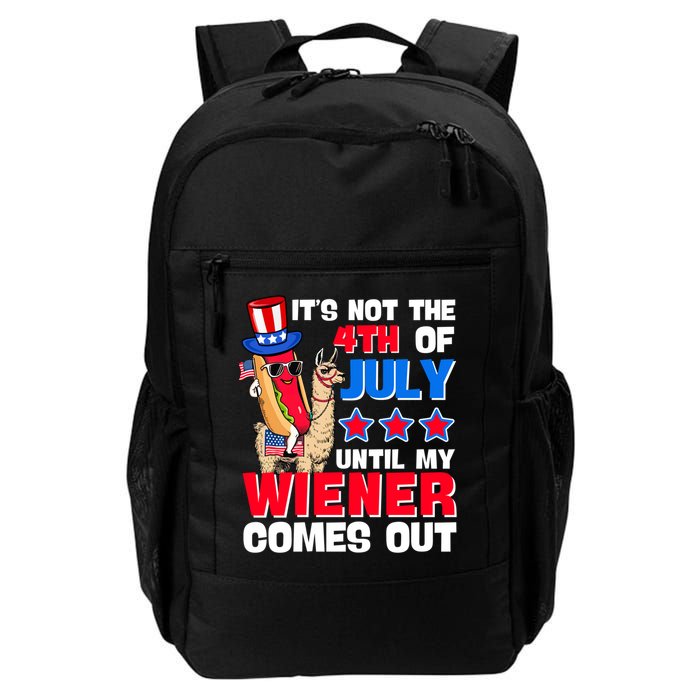 ItS Not 4th Of July Until My Wiener Comes Out Hotdog Llama Gift Backpack