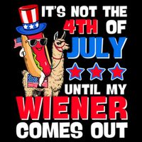 ItS Not 4th Of July Until My Wiener Comes Out Hotdog Llama Gift Backpack