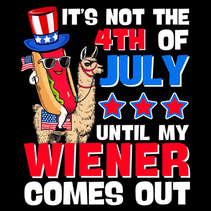 ItS Not 4th Of July Until My Wiener Comes Out Hotdog Llama Gift Backpack