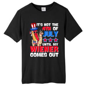 ItS Not 4th Of July Until My Wiener Comes Out Hotdog Llama Gift Tall Fusion ChromaSoft Performance T-Shirt