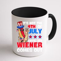 ItS Not 4th Of July Until My Wiener Comes Out Hotdog Llama Gift Mug