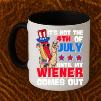 ItS Not 4th Of July Until My Wiener Comes Out Hotdog Llama Gift Mug