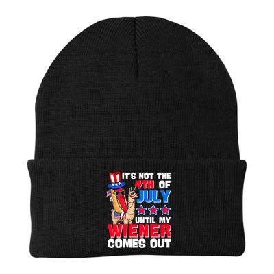 ItS Not 4th Of July Until My Wiener Comes Out Hotdog Llama Gift Beanie