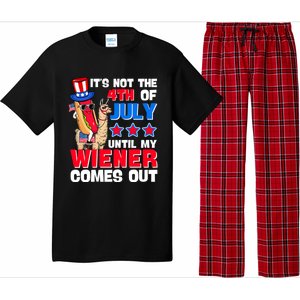 ItS Not 4th Of July Until My Wiener Comes Out Hotdog Llama Gift Pajama Set