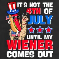 ItS Not 4th Of July Until My Wiener Comes Out Hotdog Llama Gift 25L Jumbo Tote